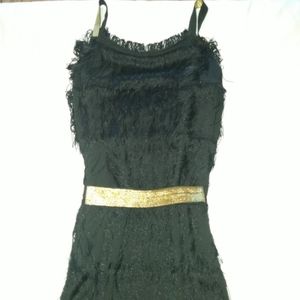 Fringe Little Black Dress